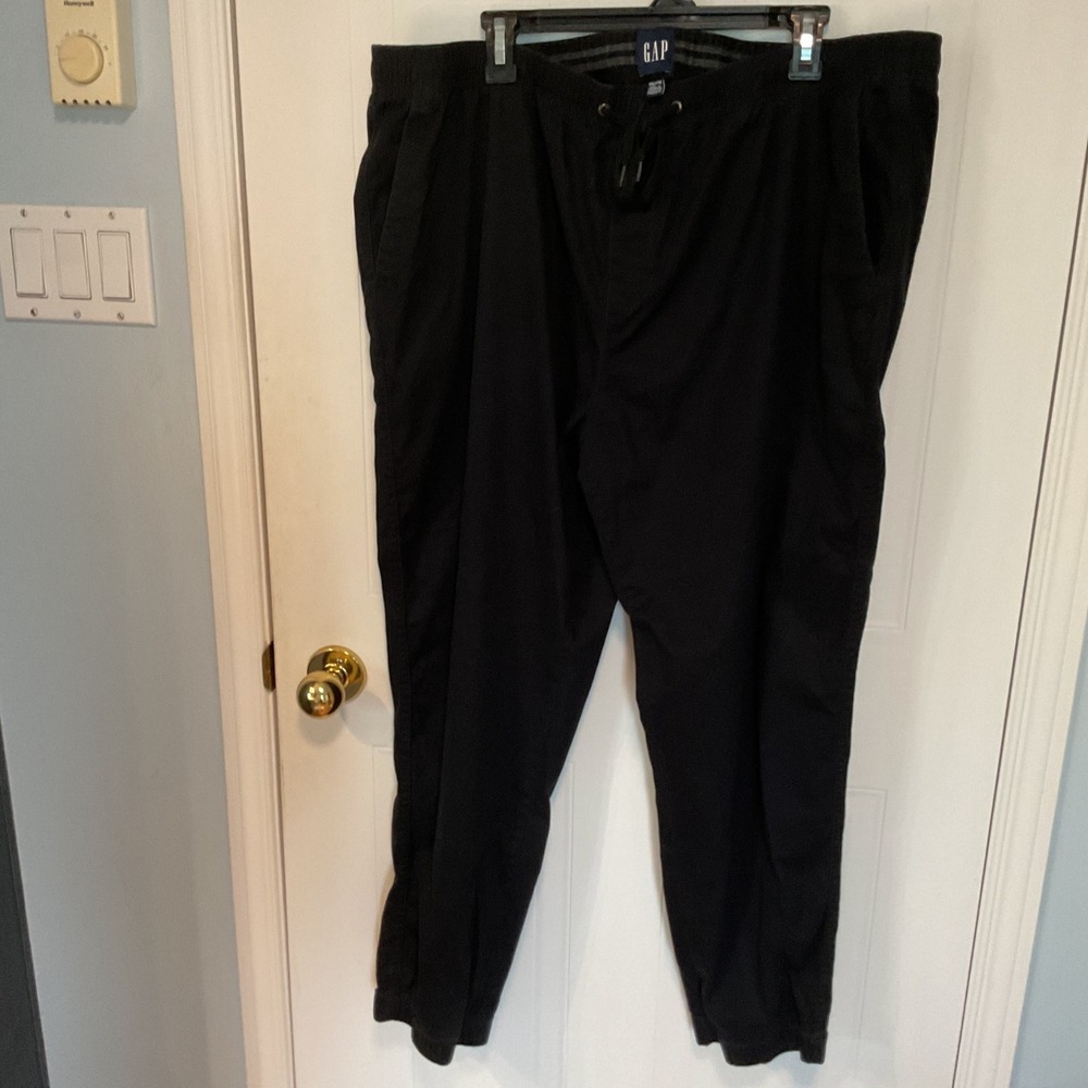 Gap Joggers Women XXL Black Excellent Elastic Waist Drawstring Tapered Pants